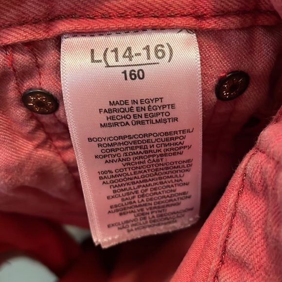 BOYS POLO RALPH LAUREN CUT OFF SHORTS IN FADED RED SIZE L IN GREAT CONDITION - Picture 4 of 4